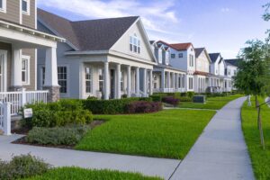 american homes with a sidwalk