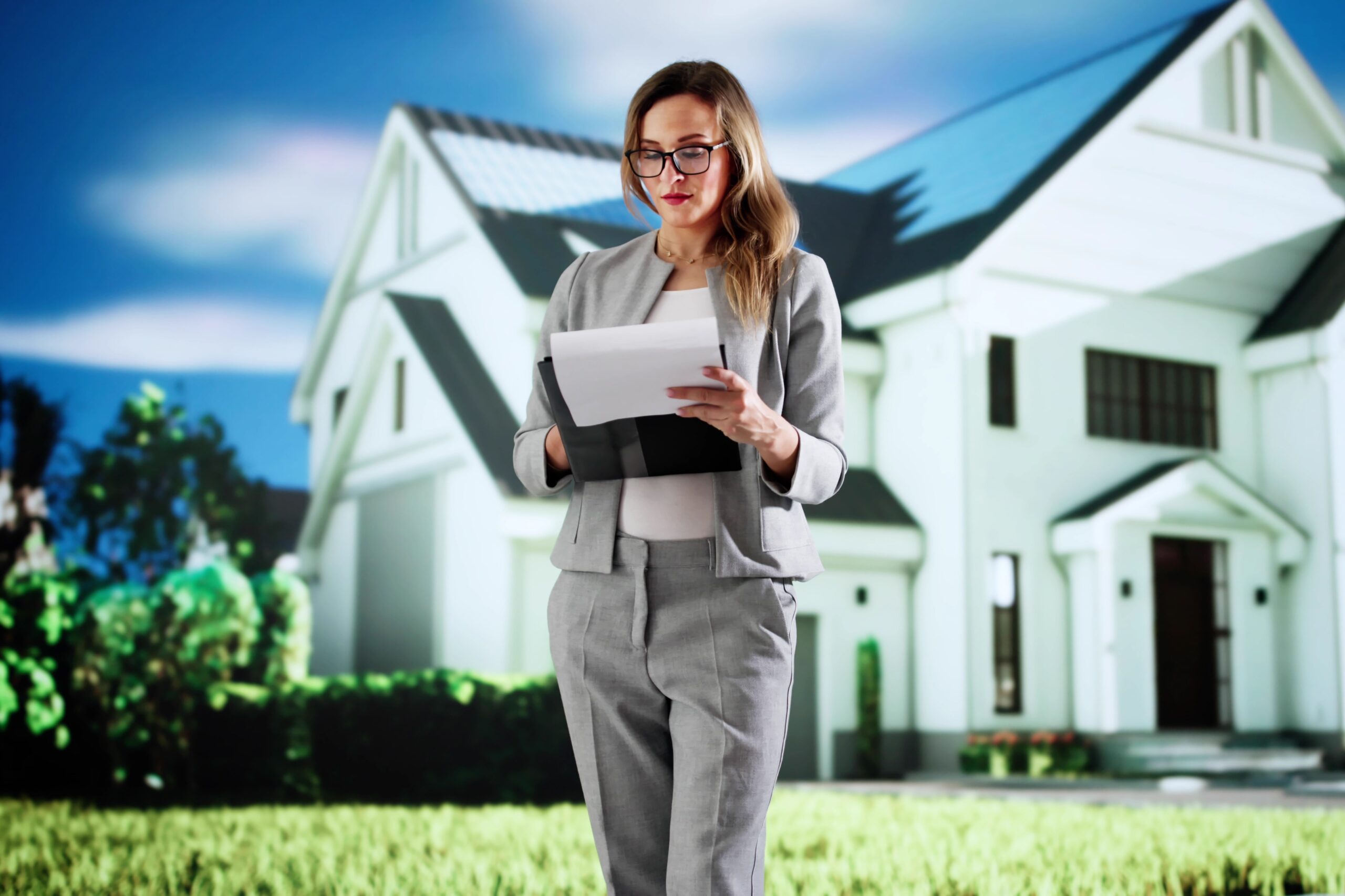 certified appraiser inspecting property for appraisal